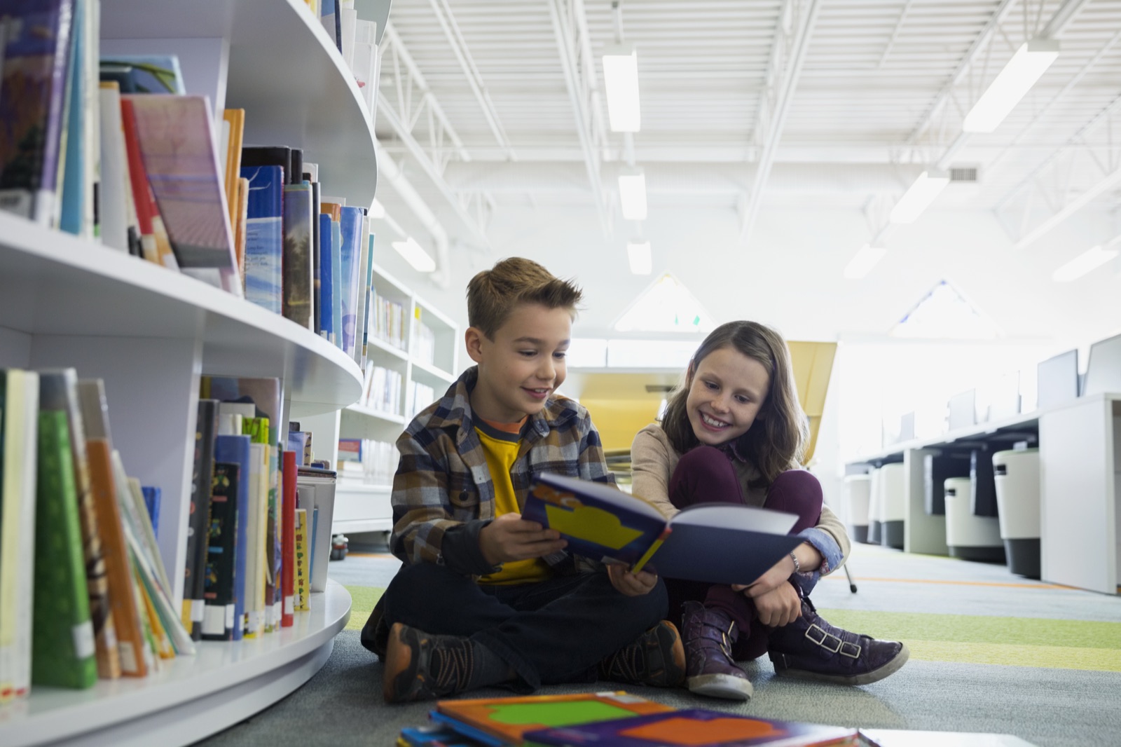 Bright school classroom
